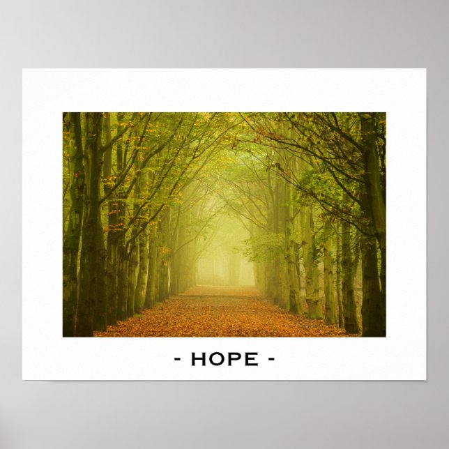 Hope poster with light at the end of a tunnel (Front)