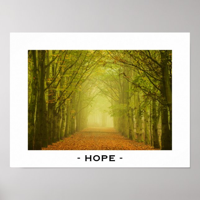 Hope poster with light at the end of a tunnel (Front)