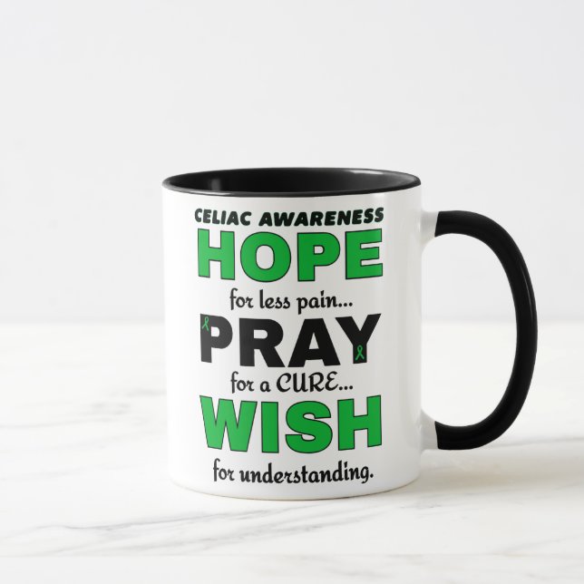 Hope Pray Wish...Celiac Mug (Right)