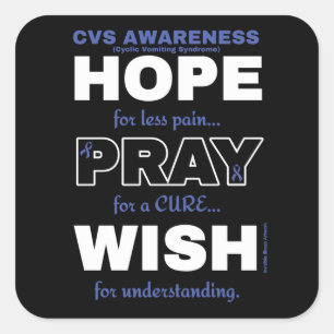 Hope Pray Wish...CVS Square Sticker