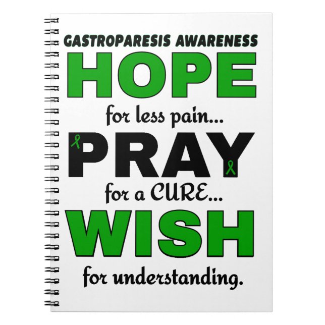 Hope Pray Wish...Gastroparesis Notebook (Front)