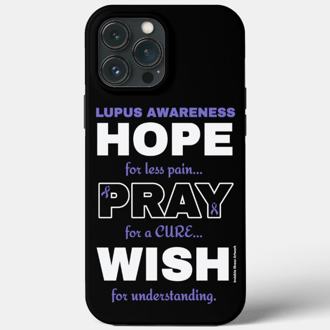 Hope Pray Wish...Lupus Case-Mate iPhone Case (Back)