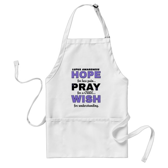 Hope Pray Wish...Lupus Standard Apron (Front)