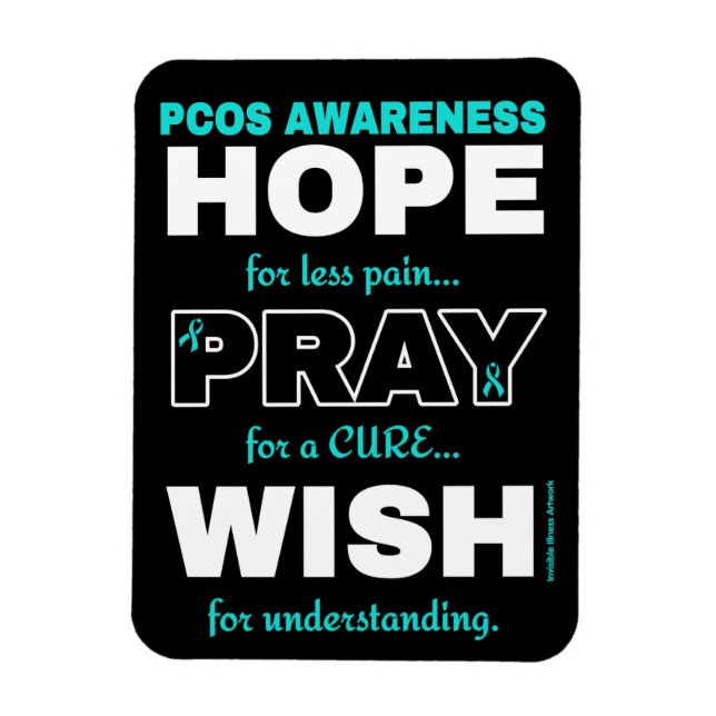 Hope Pray Wish...PCOS Magnet (Vertical)
