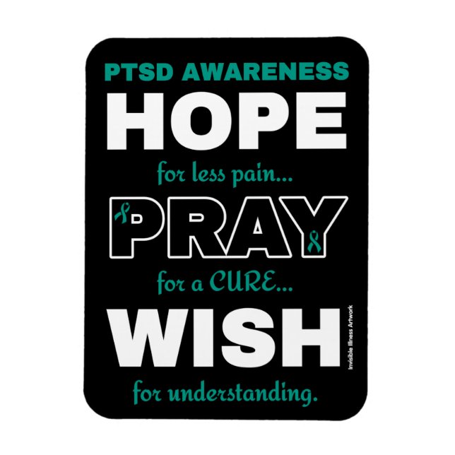 Hope Pray Wish...PTSD Magnet (Vertical)