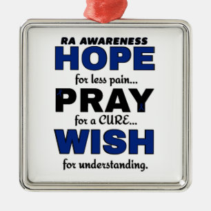 Hope Pray Wish...RA Metal Ornament