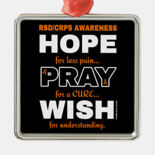 Hope Pray Wish...RSD/CRPS Metal Ornament