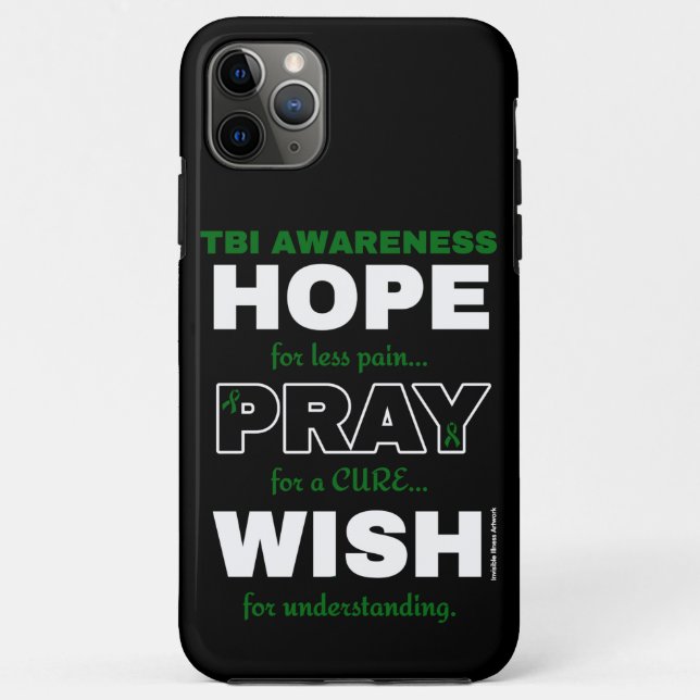 Hope Pray Wish...TBI  Case-Mate iPhone Case (Back)