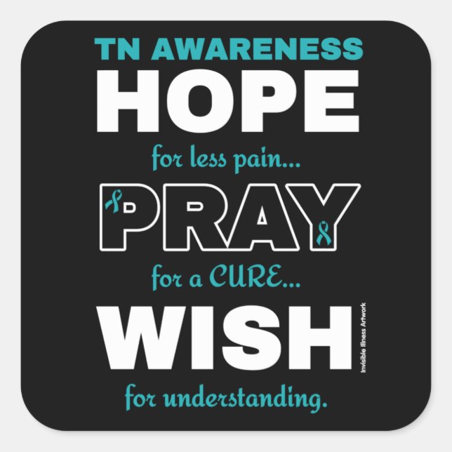 Hope Pray Wish...TN  Square Sticker (Front)