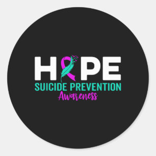 Hope Prevention Ribbon Depression Awareness Classic Round Sticker