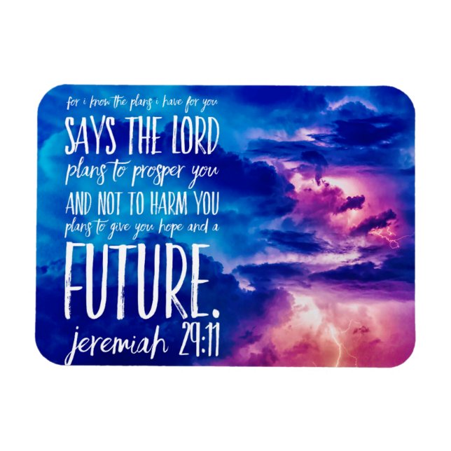 Hope Prosperity Bible Verse Christian Scripture Magnet (Horizontal)