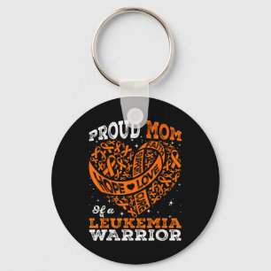 Hope Proud Mum Of A Leukaemia Warrior Orange Ribbo Key Ring