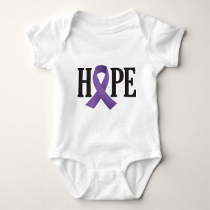 Hope Purple Ribbon Baby Bodysuit