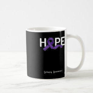Hope Purple Ribbon Epilepsy Awareness Month Suppor Coffee Mug