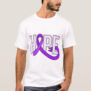 Hope Purple Ribbon Heimerheimer's Disease Awarenes T-Shirt