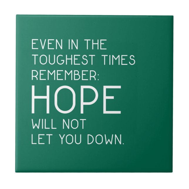 Hope Quotes Ceramic Tile (Front)