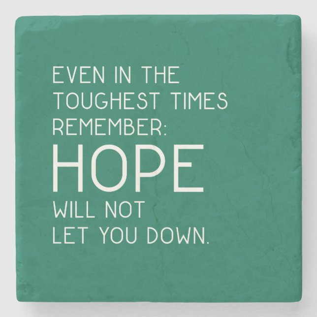 Hope Quotes Stone Coaster (Front)