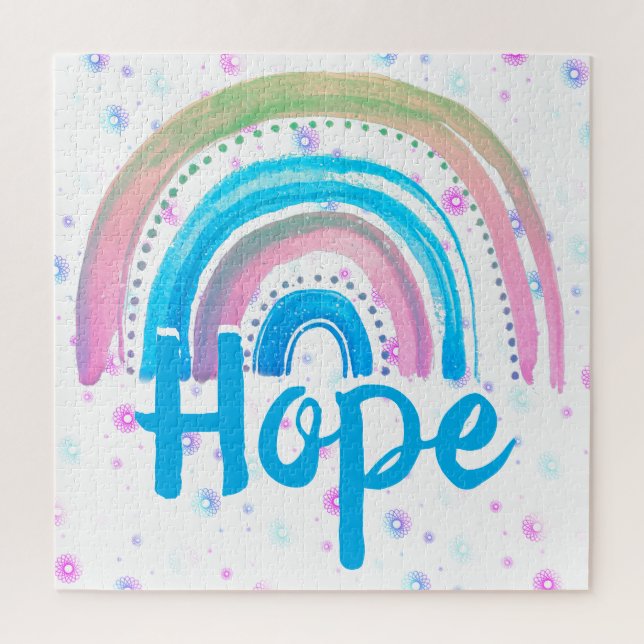 Hope Rainbow With Spirals Jigsaw Puzzle (Vertical)