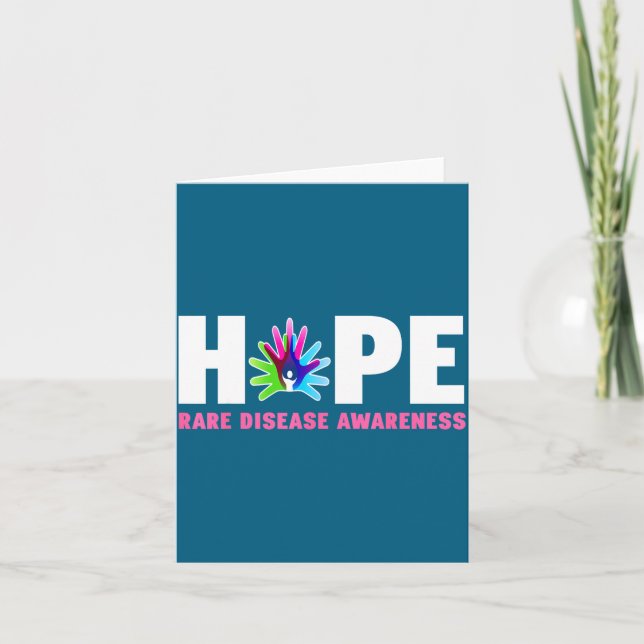 Hope Rare Disease Awareness Shirt - Rare Disease D Card (Front)