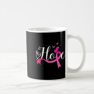 Hope Ribbon Breast Cancer Awareness Butterfly Coffee Mug