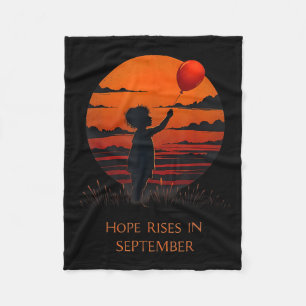 Hope Rises September Childhood Cancer Awareness Ri Fleece Blanket