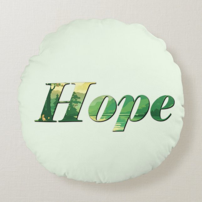 Hope. Round Cushion (Front)