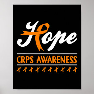Hope RSD CRPS Awareness Month Orange Ribbon Suppor Poster