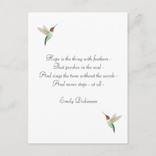 Hope Ruby-throated Hummingbirds Postcard