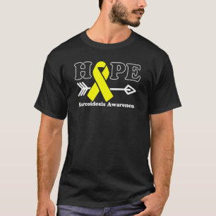 Hope  Sarcoidosis Awareness Yellow Ribbon T-Shirt