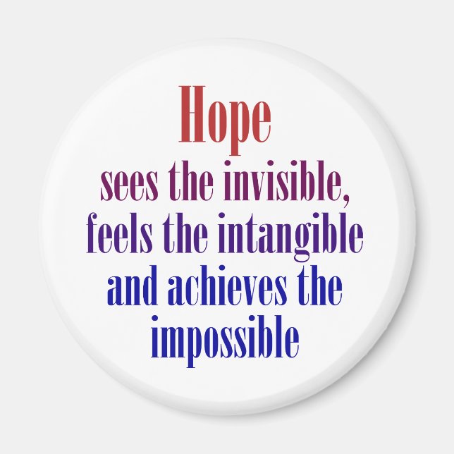Hope sees the invisible magnet (Front)