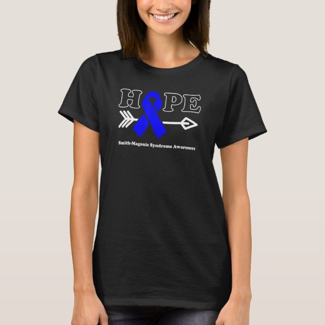 Hope  Smith Magenis Syndrome Awareness Blue Ribbon T-Shirt (Front)
