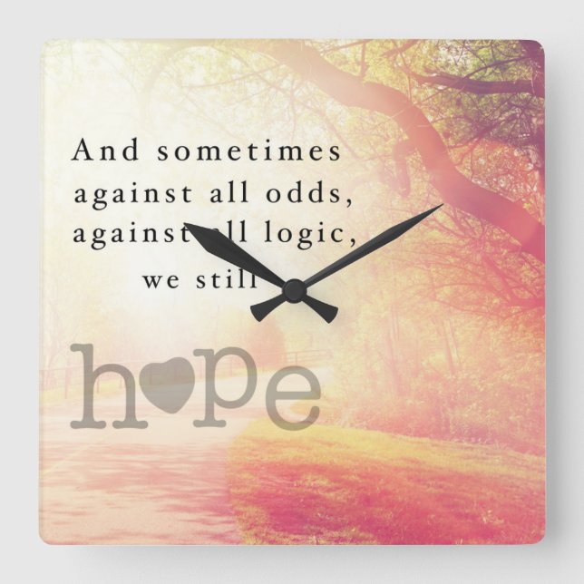 Hope Square Wall Clock (Front)