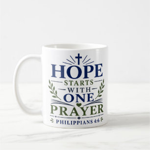 Hope Starts With One Prayer Christian Devotional Coffee Mug