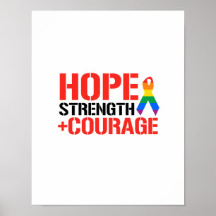 Hope, Strength, & Courage Poster