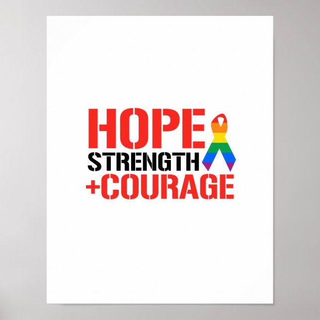 Hope, Strength, & Courage Poster (Front)