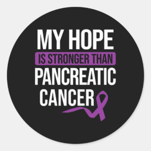 Hope Stronger Than Pancreatic Cancer Cancer Awaren Classic Round Sticker