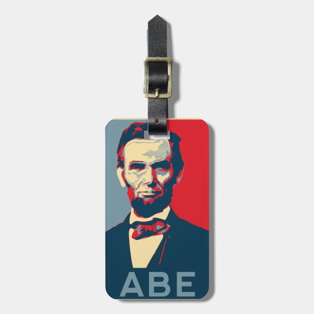 Hope Style Lincoln Portrait Luggage Tag (Front Vertical)