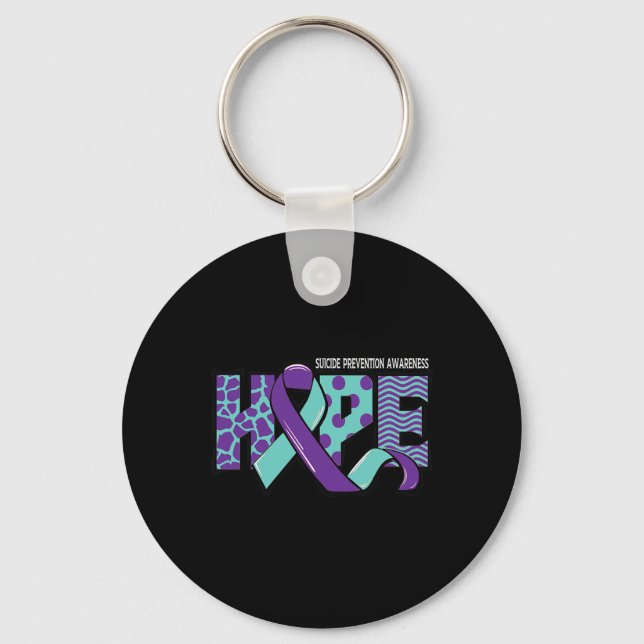 Hope Suicide Prevention Awareness Mental Health Me Key Ring (Front)