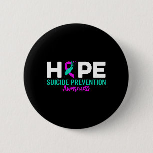 Hope Suicide Prevention Ribbon Depression Suicide 6 Cm Round Badge