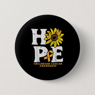 Hope Sunflower Childhood Cancer Awareness Men Wome 6 Cm Round Badge