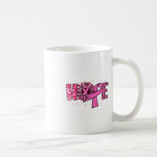Hope Sunflower Leopard Pink Ribbon Breast Cancer A Coffee Mug
