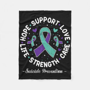 Hope Support Love Life Suicide Prevention Awarenes Fleece Blanket