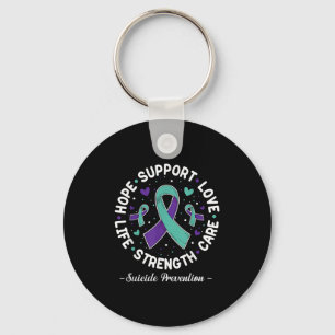 Hope Suprt Love Life Suicide Prevention Awareness Key Ring