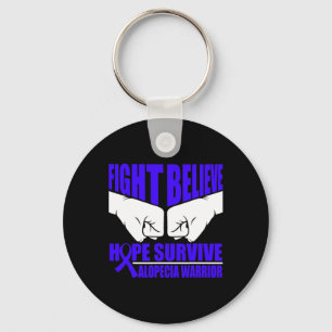 Hope Survive Alopecia Warrior Key Ring
