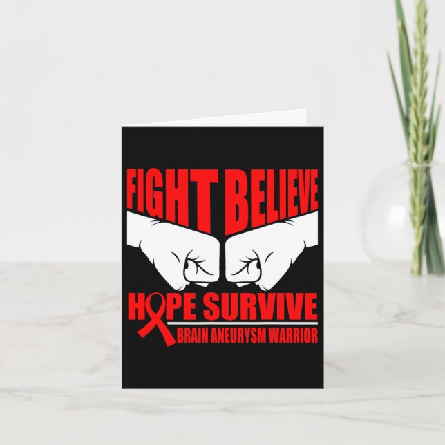 Hope Survive Brain Aneurysm Warrior  Card (Front)