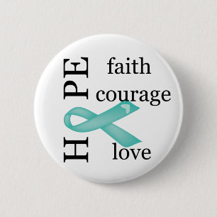 Hope (Teal) 6 Cm Round Badge