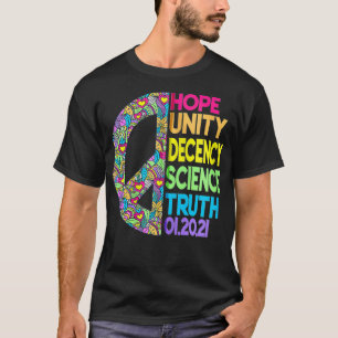 HOPE UNITY DECENCY SCIENCE TRUTH  Equality Zip  T-Shirt