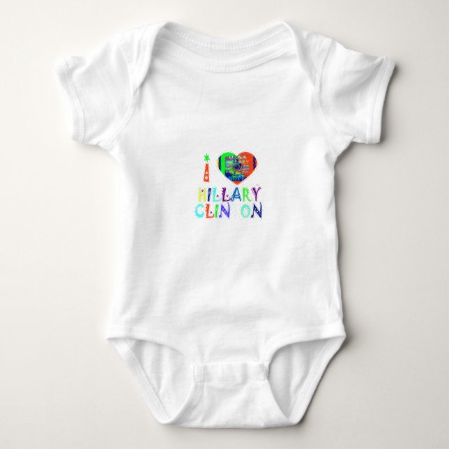Hope Vote Blue  Lovely Reflection Amazing Hillary Baby Bodysuit (Front)