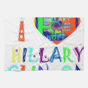 Hope Vote Blue Lovely Reflection Amazing Hillary Tea Towel