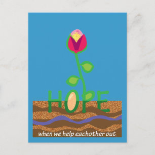 Hope when we help eachother out postcard